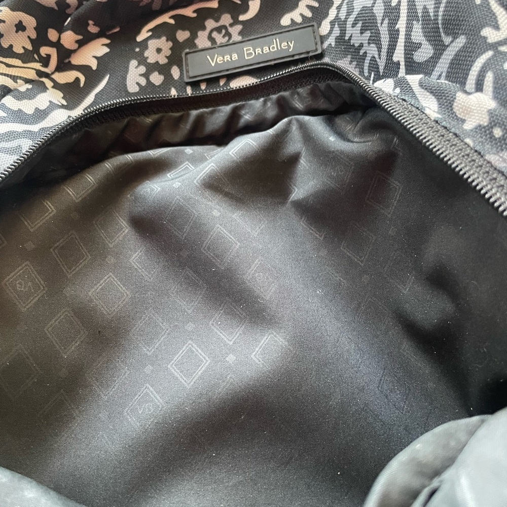 Vera Bradley Black white gray small nylon Backpack - Picture 4 of 8